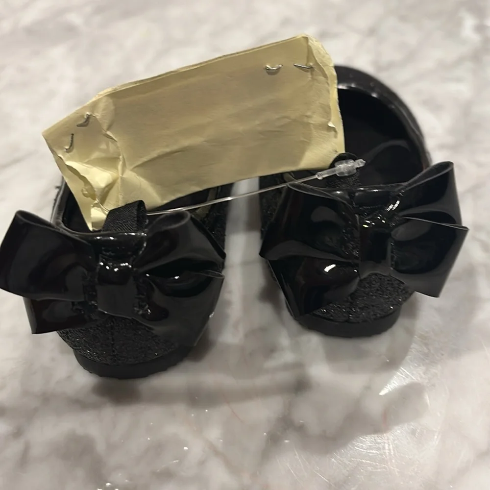 NWT Carter’s Black Sparkle Dress Shoes, Sz. 4